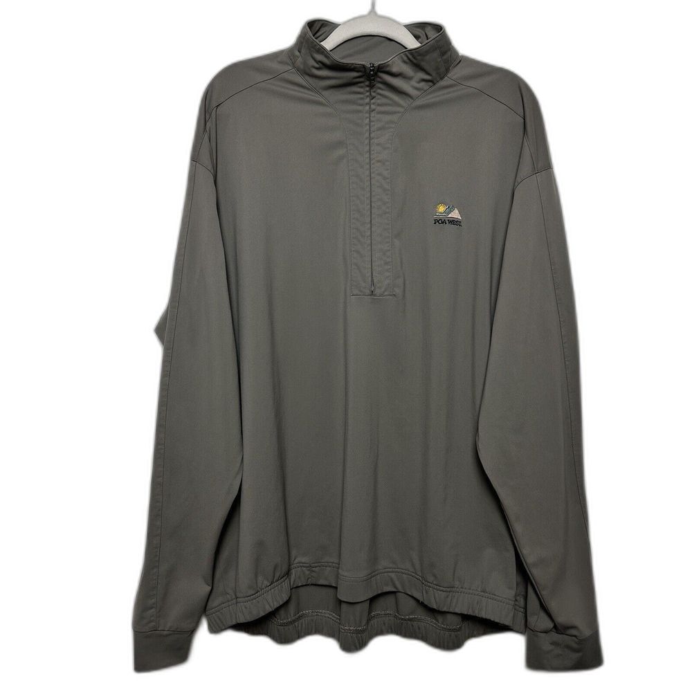 Men’s Nike Golf Dry Fit Shirt Pull Over Size XL Longsleeve 3/4 Zip Olive Green